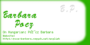 barbara pocz business card